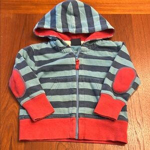 Striped Kids Hoodie - Blue and Red